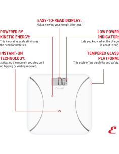 Balanza de Baño Escali Kinetic Sin Baterías Blanca 2