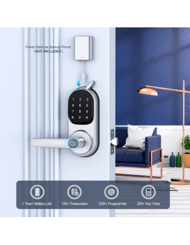 Cerradura Inteligente Dermum con Huella Digital y Teclado