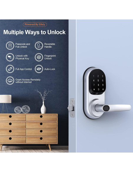 Cerradura Inteligente Dermum con Huella Digital y Teclado