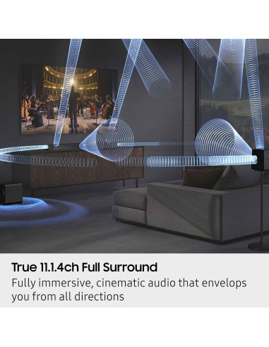 Barra de Sonido Samsung HW-Q990F 11.1.4 Canales con Subwoofer