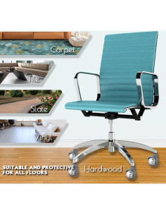 Ruedas de Caster ATOMDOC para Sillas de Oficina - Juego de 5 2