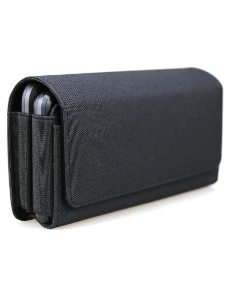 Funda de Cinturón Aubaddy para 2 Teléfonos - Negro