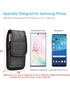 Funda de Teléfono Tiflook Nylon para Samsung Galaxy Negra 2