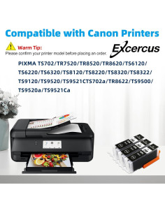 Cartuchos de tinta negra EXCERCUS PGI-280XXL 3 Pack 27ml 2