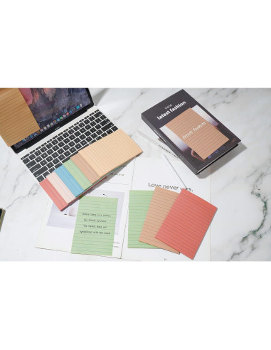 Notas Adhesivas Rayadas YEECOK 10x15 cm Vintage 360 Hojas