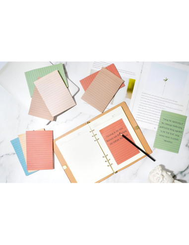 Notas Adhesivas Rayadas YEECOK 10x15 cm Vintage 360 Hojas