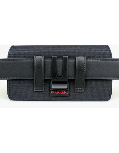 Funda de Cinturón Aubaddy para 2 Teléfonos - Negro