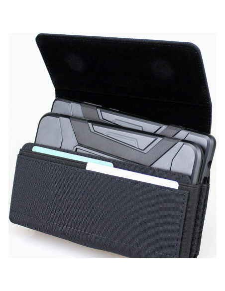 Funda de Cinturón Aubaddy para 2 Teléfonos - Negro