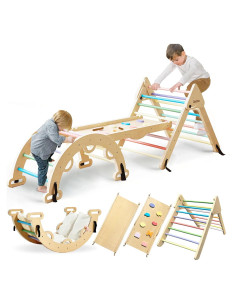 Conjunto de Escalada Pikler JoyLike Plegable 8-en-1 para Niños