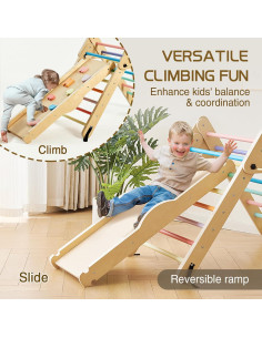 Conjunto de Escalada Pikler JoyLike Plegable 8-en-1 para Niños 2
