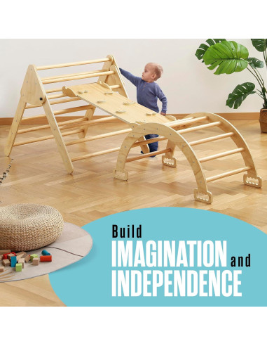 Juego de Escalada Montessori Houseables - Triángulo Plegable 87.4x81.3 cm