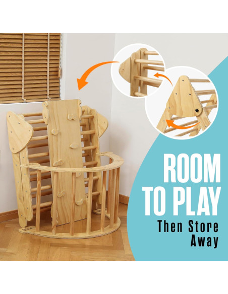 Juego de Escalada Montessori Houseables - Triángulo Plegable 87.4x81.3 cm