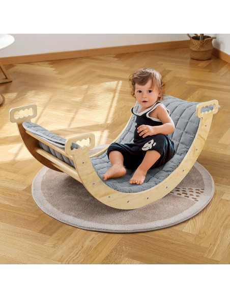 Juego de Escalada Montessori Houseables - Triángulo Plegable 87.4x81.3 cm