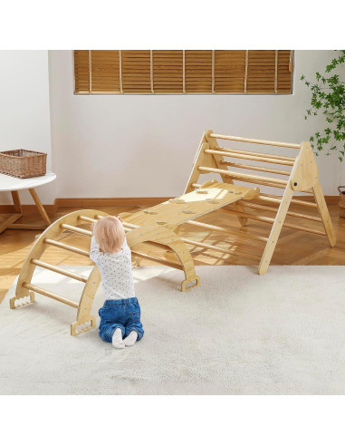 Juego de Escalada Montessori Houseables - Triángulo Plegable 87.4x81.3 cm