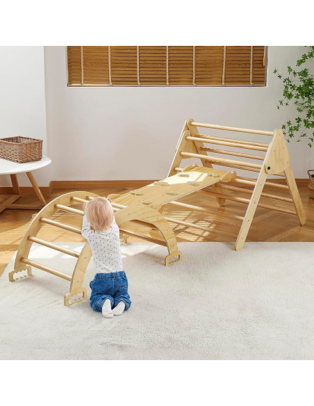 Juego de Escalada Montessori Houseables - Triángulo Plegable 87.4x81.3 cm