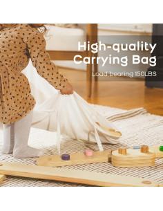 Viga de Equilibrio de Madera BanaSuper para Niños 73.94 cm 2