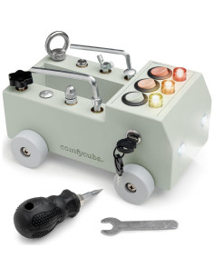 Conjunto de Juguete Montessori Comfy Cubs con Camión y Tablero 2