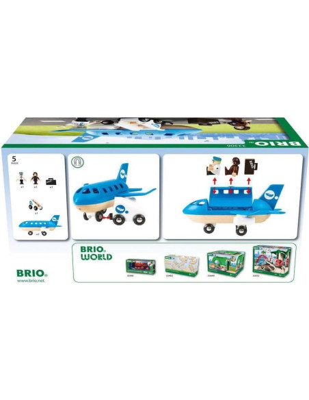Avión de Madera BRIO 33306 | Juguete Creativo 5 Piezas