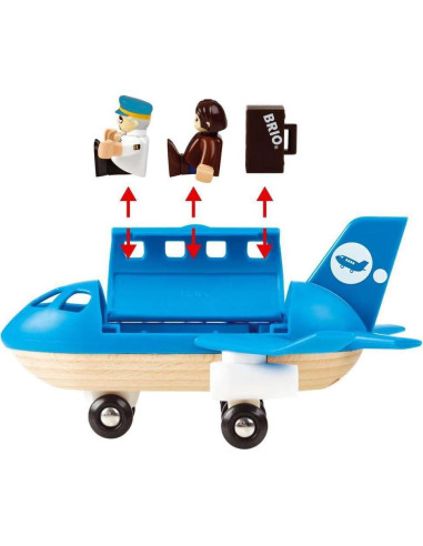 Avión de Madera BRIO 33306 | Juguete Creativo 5 Piezas