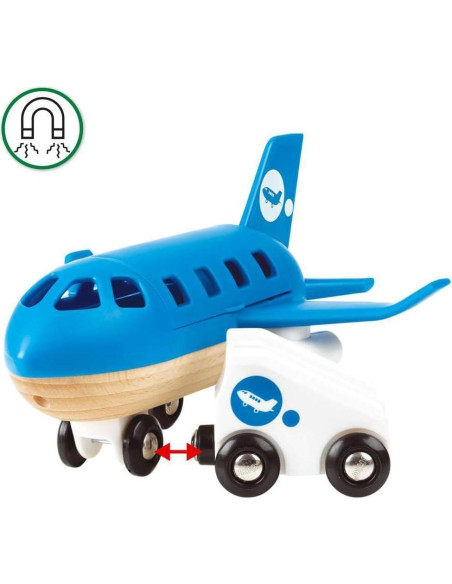 Avión de Madera BRIO 33306 | Juguete Creativo 5 Piezas