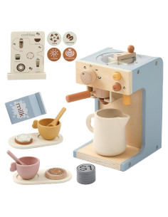 Juego de Cafetera de Madera Ikubigu - 15 Piezas para Niños