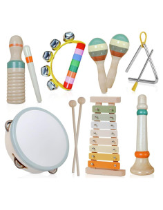 Juego de Instrumentos Musicales Montessori EROCK 7 en 1 para Niños 3+