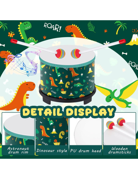 Batería de Suelo Boao para Niños 20.3 x 16.5 cm Dinosaurio