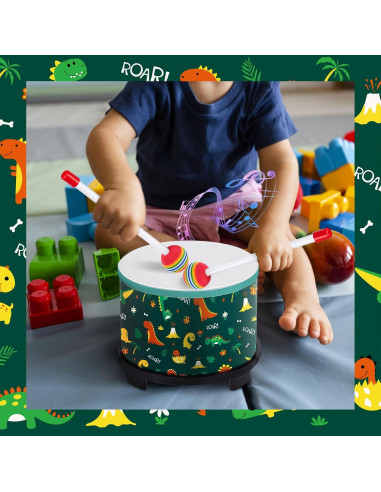 Batería de Suelo Boao para Niños 20.3 x 16.5 cm Dinosaurio