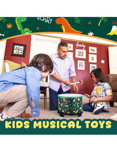 Batería de Suelo Boao para Niños 20.3 x 16.5 cm Dinosaurio