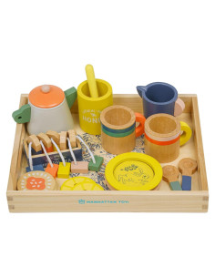 Juego de Té de Madera Manhattan Toy Flora y Fauna 23 Piezas