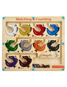 Juego Educativo de Madera WOWME Laberinto Magnético 30.2x26.9cm