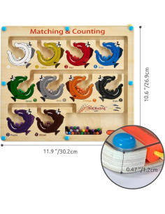 Juego Educativo de Madera WOWME Laberinto Magnético 30.2x26.9cm 2