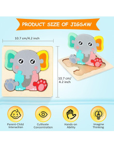 Paquete de 6 Rompecabezas de Madera Kasyat para Niños 2