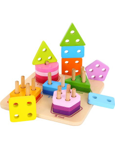 Clasificador de Formas Geométricas de Madera TOOKYLAND - 21 Piezas 2