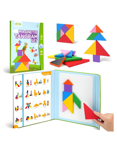 Rompecabezas Tangram Magnético BenBen 18.4x25.4 cm para Viaje