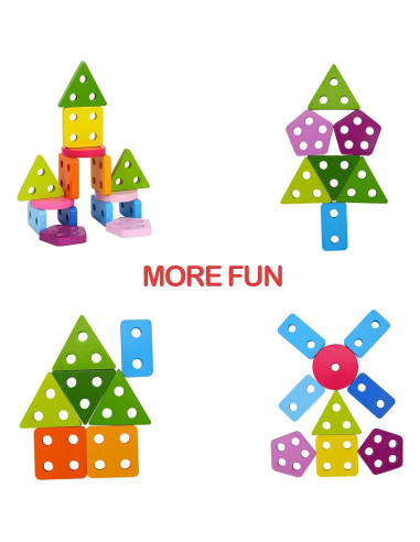 Clasificador de Formas Geométricas de Madera TOOKYLAND - 21 Piezas