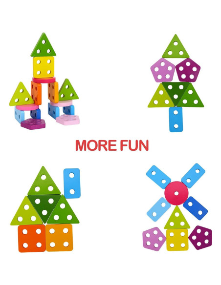 Clasificador de Formas Geométricas de Madera TOOKYLAND - 21 Piezas