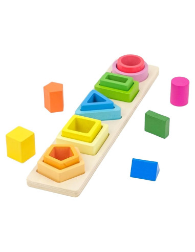 Juguete Montessori Clasificador de Formas y Colores Kente