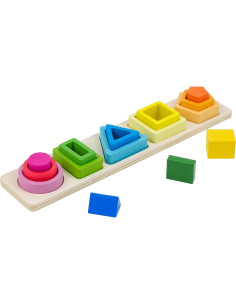 Juguete Montessori Clasificador de Formas y Colores Kente 2