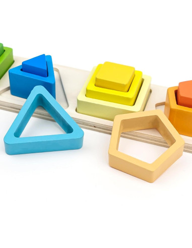 Juguete Montessori Clasificador de Formas y Colores Kente