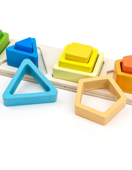 Juguete Montessori Clasificador de Formas y Colores Kente Juguete Montessori Clasificador de Formas y Colores Kente