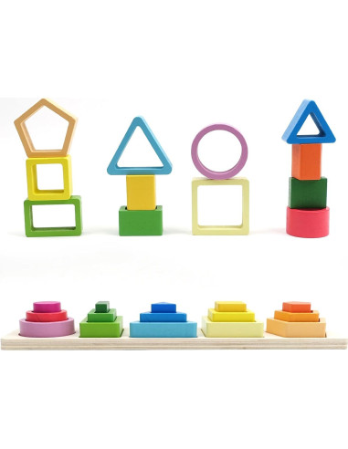 Juguete Montessori Clasificador de Formas y Colores Kente