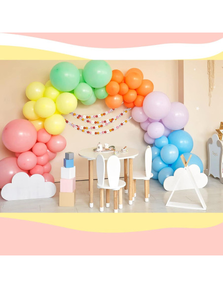 200 Perlas de Madera Arcoíris Waydress para Manualidades DIY