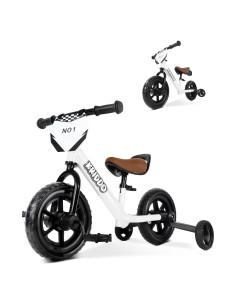 Triciclo 2-en-1 KRIDDO para Niños Blanco - Bicicleta de Equilibrio