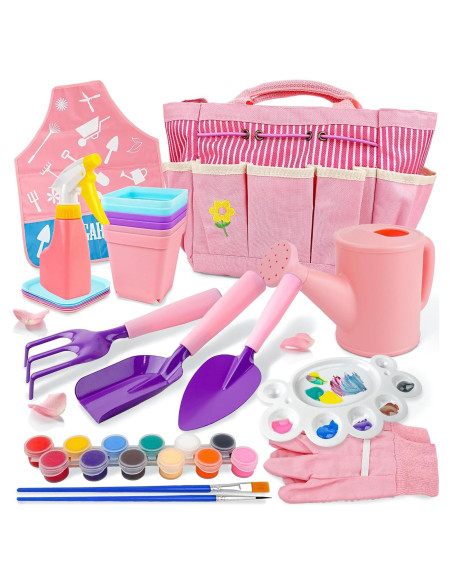 Juego de Jardinería para Niños SMILESSKIDDO Rosa - 10 Piezas