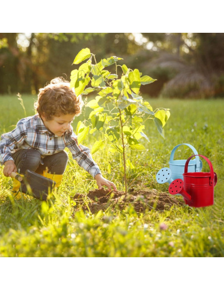 2 Regaderas de Metal para Niños Toddmomy - 15x7.5cm Rojo