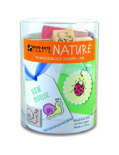 Conjunto de Tinta y Sellos de Madera Hero Arts LL373 - Naturaleza 2