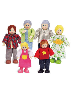 Hape Conjunto de Casa de Muñecas Familia Feliz - 6 Piezas