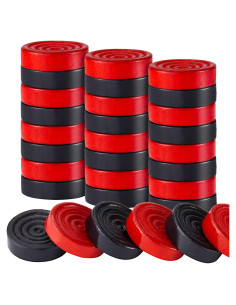 72 Fichas de Damas de Madera Skylety 2.69 cm Rojo y Negro