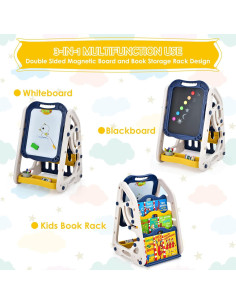 Caballete 3 en 1 Costzon para Niños Ajustable Azul 2